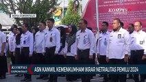 ASN Kanwil Gorontalo Kemenkumham Ikrar Netralitas Pada Pemilu 2024