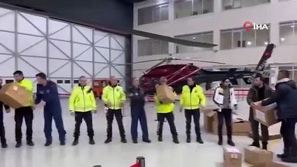 Emniyet’in 14 hava aracı 150 saat uçarak yardım malzemesi taşıdı