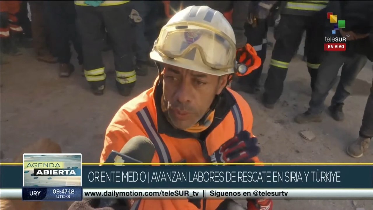 Equipos de rescate de varios países apoyan en la búsqueda de sobrevivientes en Siria y Türkiye