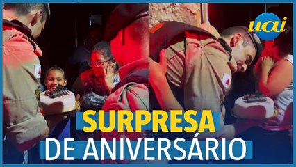 Família recebe festa surpresa da PM após sofrer golpe