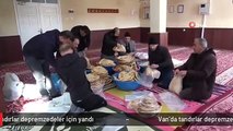 Van'da tandırlar depremzedeler için yandı