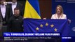 Invité surprise du Conseil Européen, le président ukrainien Volodymyr Zelensky réclame plus d'armes