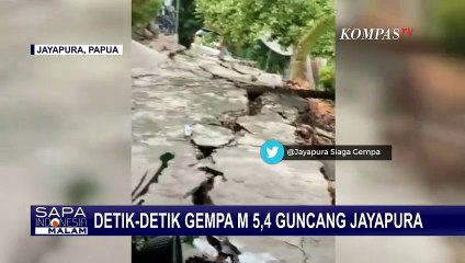 Unggahan Video Detik-Detik Gempa di Jayapura di Twitter, Jalanan Retak Terbelah!