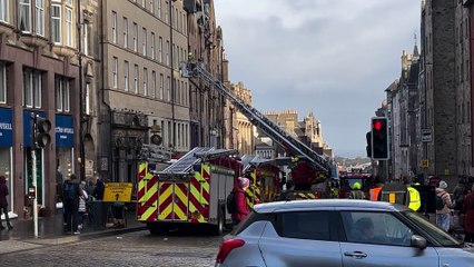 Fire crews descend on blaze on Royal Mile