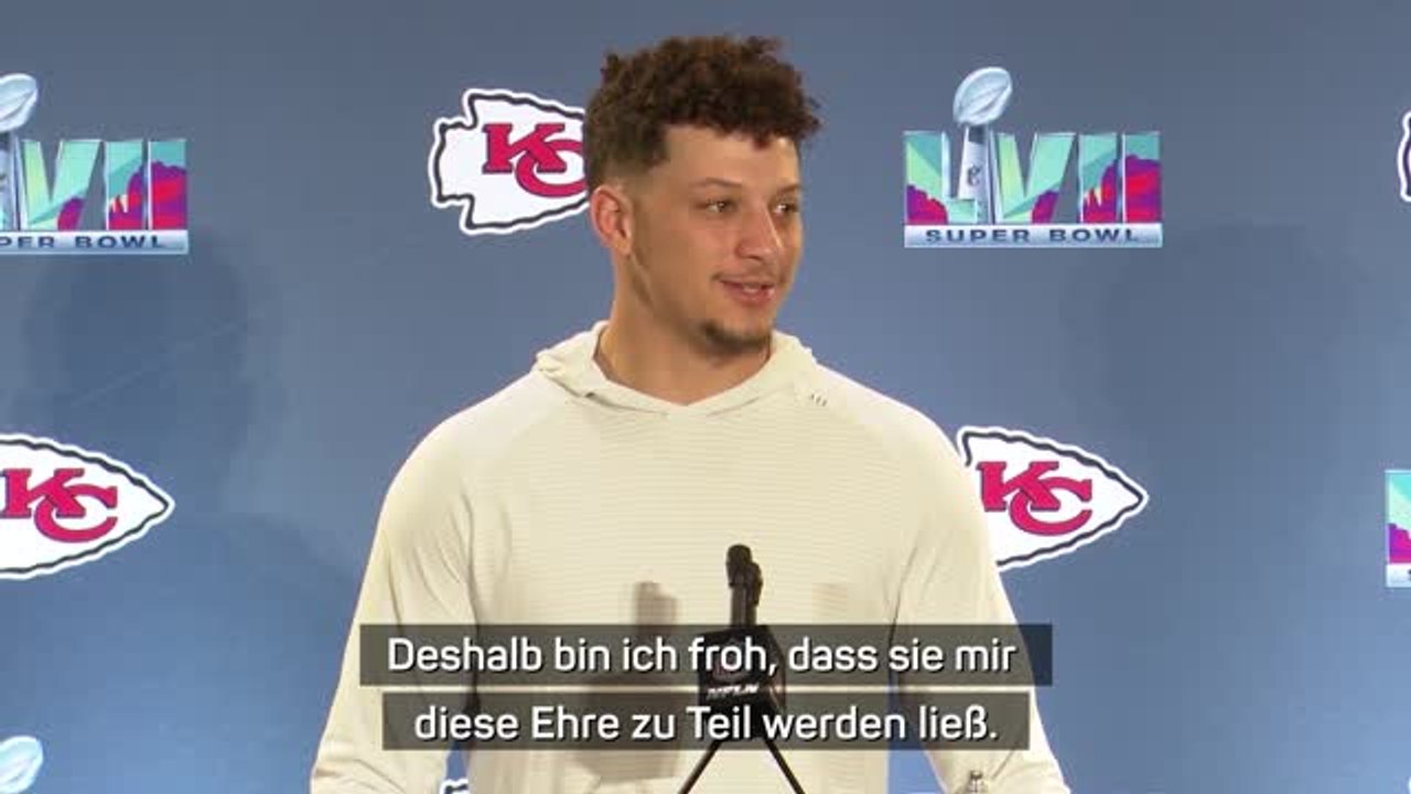 Mahomes vor super bowl mit rihanna-frage reingelegt