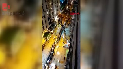 Şişli’de yüzlerce metrelik insan zinciriyle yardım seferberliği