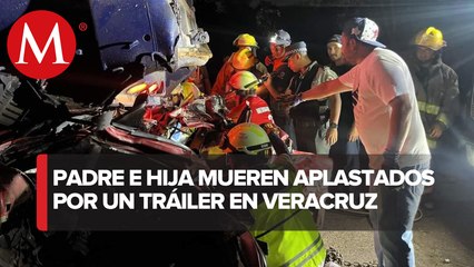 En Veracruz, mueren padre e hija en accidente carretero