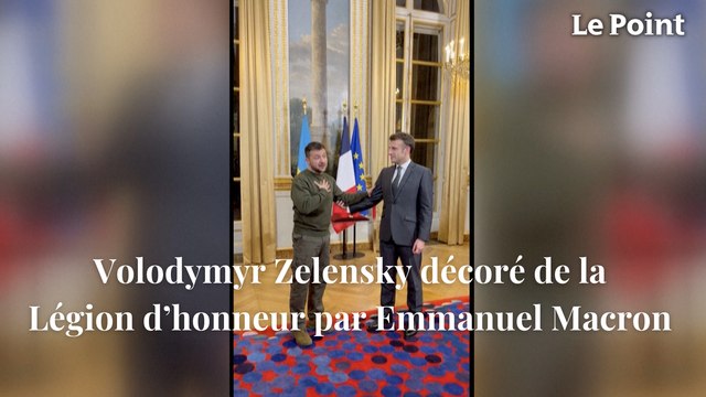Volodymyr Zelensky décoré de la Légion d’honneur par Emmanuel Macron