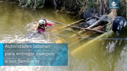 Mueren migrantes ahogados en camioneta que cayó a canal en Nuevo León, 8 eran de Guatemala