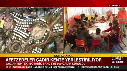 Gaziantep'te afetzedeler çadır kente yerleştiriliyor