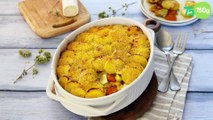 Gratin aux pommes de terre, poireaux et carottes