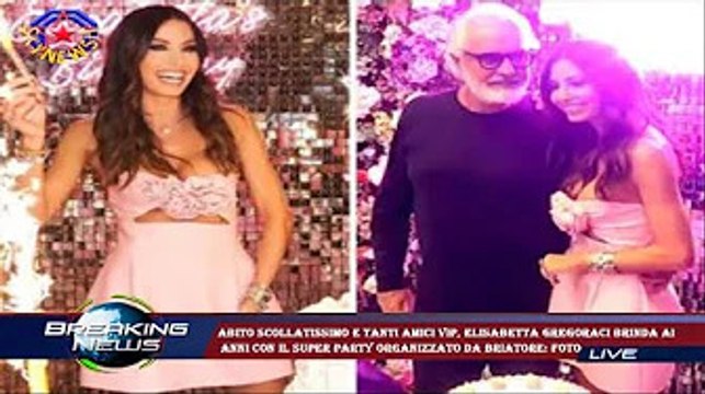 Abito scollatissimo e tanti amici vip, Elisabetta Gregoraci brinda ai anni con il super party organ