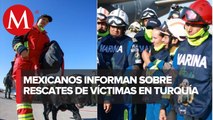 Rescatistas mexicanos hallan cuerpos tras sismo en Turquía; encabezan labores en 70 edificios