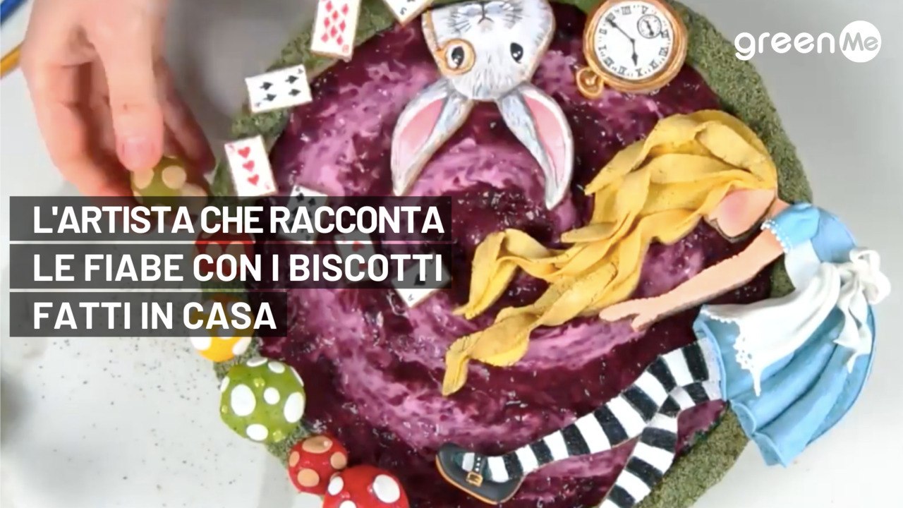 L'artista che racconta le le fiabe con i biscotti fatti in casa