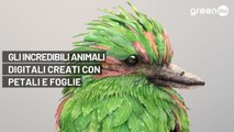 Gli incredibili animali digitali creati con petali e foglie