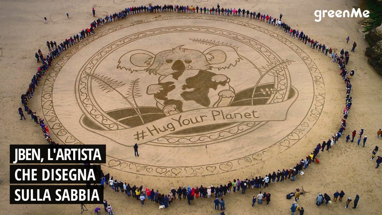 Jben, l'artista che disegna sulla sabbia