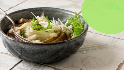 Salade de fenouil à la poire et aux noix