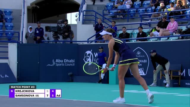 Abou Dhabi - Samsonova a eu les nerfs solides