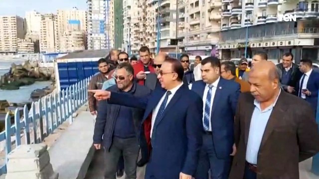 محافظ الإسكندرية يتابع الإنتهاء من إصلاح التلفيات التي أحدثتها موجة الطقس السيء