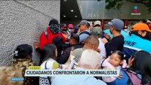 Ciudadanos confrontaron a normalistas en Chilpancingo, Guerrero
