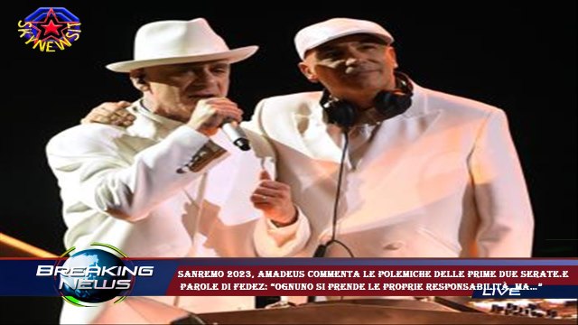 Sanremo 2023, Amadeus commenta le polemiche delle prime due serate.E parole di Fedez: “Ognuno si pr