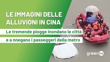 Le surreali immagini dell'alluvione in Cina, le tremende piogge inondano le città e annegano i passeggeri della metro