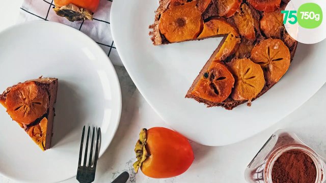 Gâteau renversé aux kakis