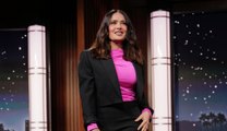 Salma Hayek Paired a Plunging Wrap Dress With Sky High Heels