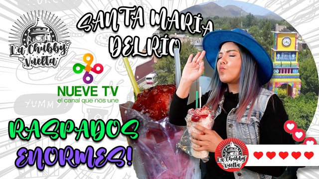 Kari prueba los RASPADOS más grandes en Santa María del Río, S.L.P. - La Chubby Vuelta de Nueve TV