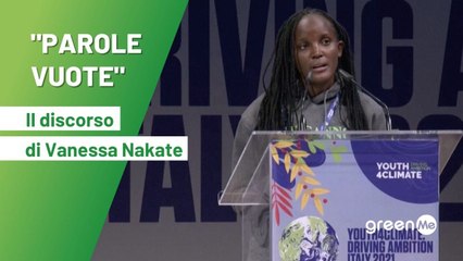 "Parole vuote", il discorso di Vanessa Nakate