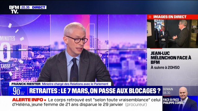 Franck Riester, ministre chargé des Relations avec le Parlement, sur la réforme des retraites: Nous avons d'ores et déjà modifié en profondeur le texte en tenant compte de ce qui nous a été dit