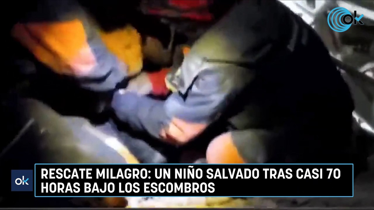 Rescate milagro: un niño salvado tras casi 70 horas bajo los escombros