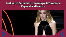 Festival di Sanremo, il monologo di Francesca Fagnani fa discutere