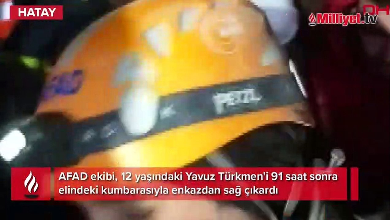 Yavuz, elinde kumbarasıyla 91 saat sonra kurtarıldı