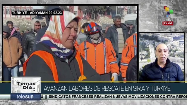 En Siria y Türkiye continúan las operaciones de búsqueda y rescate pese a sanciones de Occidente