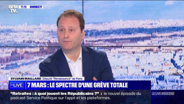 Retraites: Nous ferons pression toute la semaine sur la Nupes pour qu'ils retirent leurs amendements affirme Sylvain Maillard