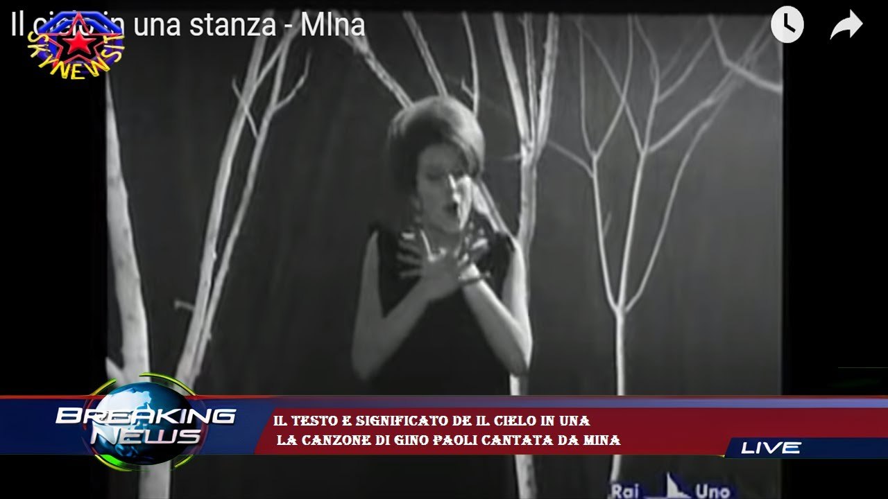 Il testo e significato de Il cielo in una  la canzone di Gino Paoli cantata da Mina