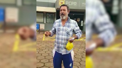 Homem diz ter vindo a pé de Rondônia a Cascavel e que possui um chip implantado no corpo