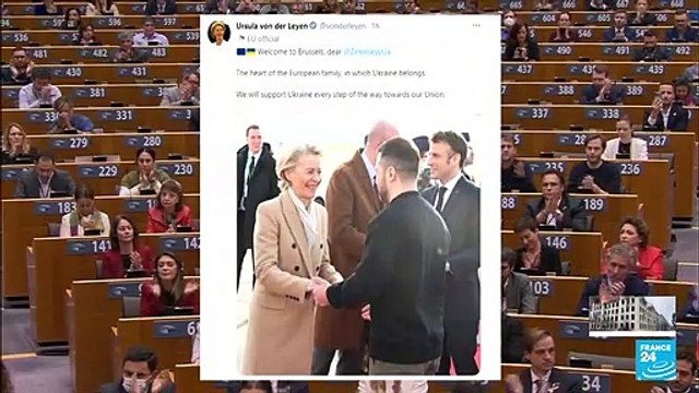 Tercera parada de la gira de Volodímir Zelenski en Europa estuvo marcada por aplausos