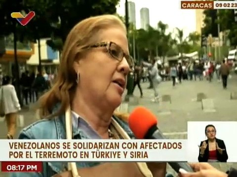 Venezolanos se solidarizan con afectados por el terremoto en Turkiye y Siria