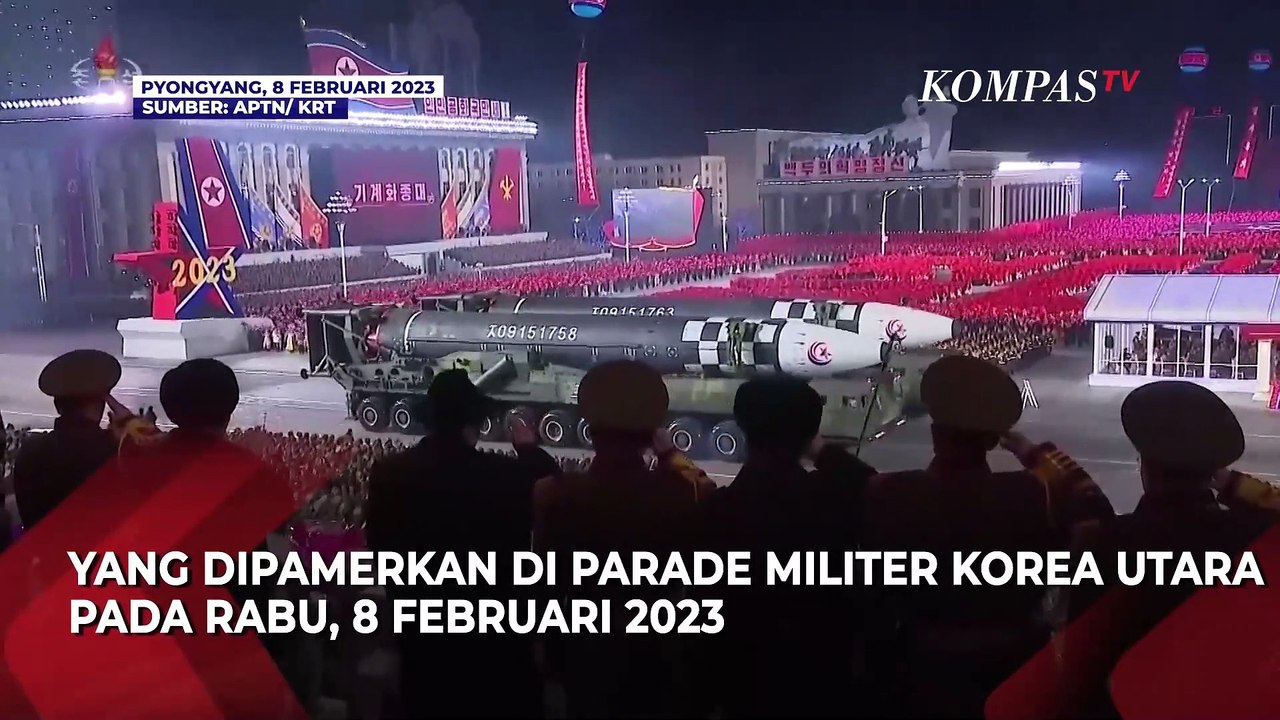Ngeri! Penampakan Rudal Nuklir di Parade Militer ke-75 Korea Utara