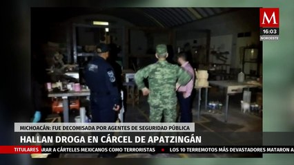 En Michoacán, localizan droga tras inspección en cárcel de Apatzingán