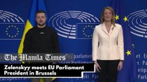 Zelenskyy meets EU Parliament President in Brussels