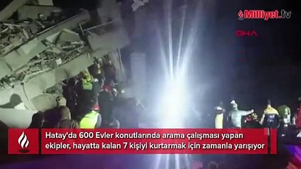 95 saat geride kaldı! Enkazdaki 7 kişiyi kurtarmak için zamanla yarışıyorlar