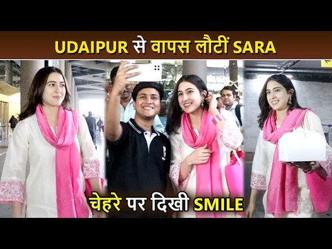 Sara Ali Khan Smiles For Paps After Her Viral Photo With Kartik Aaryan, Back From Udaipur