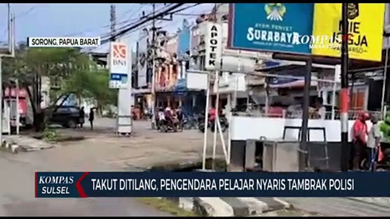 Takut Ditilang, Pengendara Nyaris Tambrak Polisi
