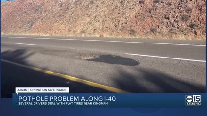 Multiple drivers impacted by I-40 pothole near Kingman