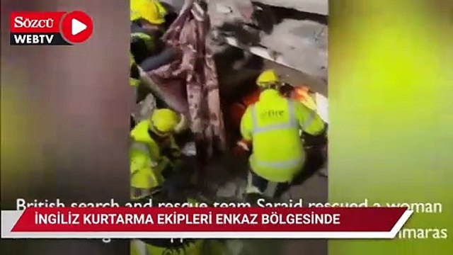 İngiliz kurtarma ekipleri enkaz bölgesinde