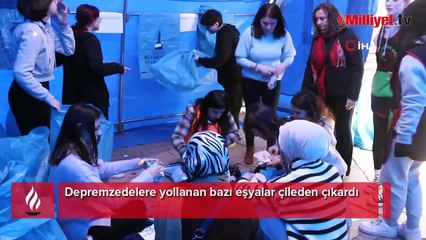 Depremzedelere yollanan bazı eşyalar çileden çıkardı: