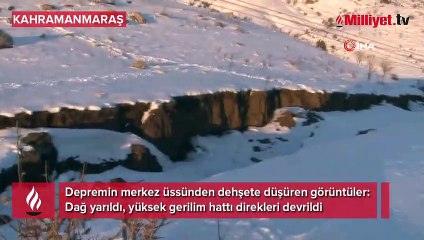 Download Video: Depremin merkez üssünden dehşete düşüren manzara!